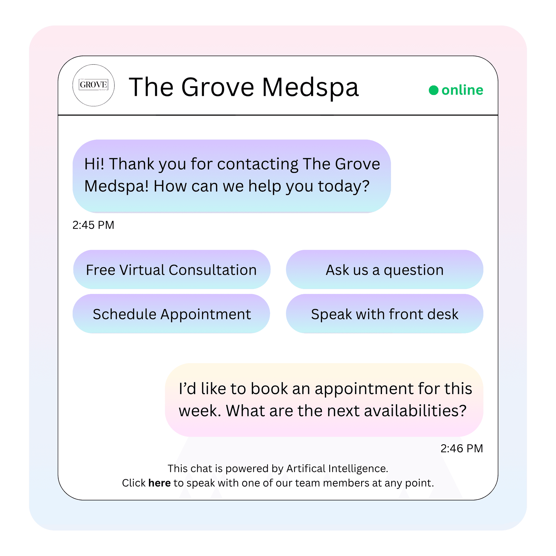 Chatbot Conversion Interface